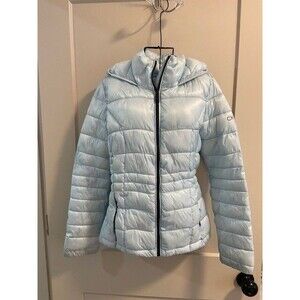 CALVIN KLEIN Womens Sorona Aura Packable Puffer Jacket Size Small Ice Blue